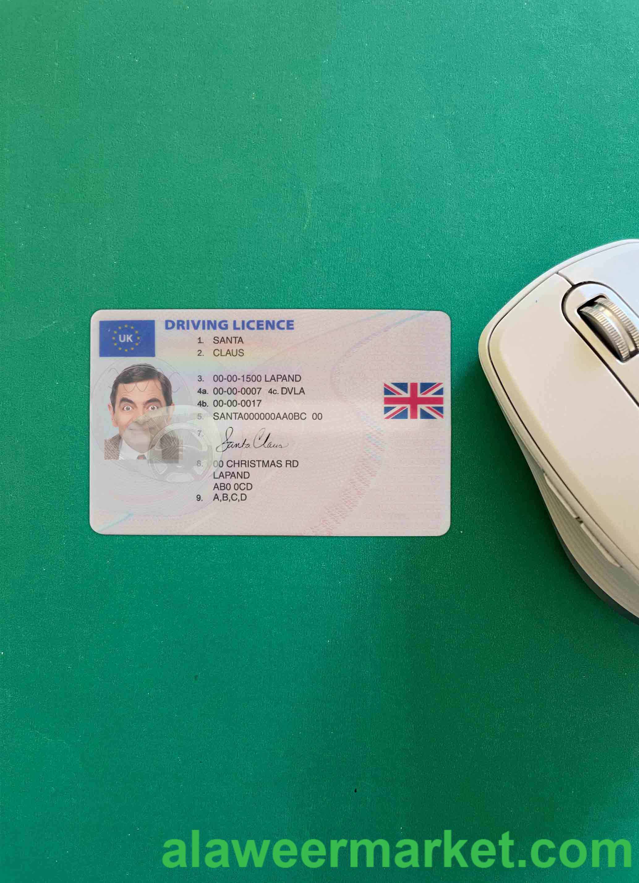 United Kingdom driving license (between January 2021 and December 2021) photolook FRONT